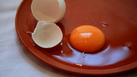 salvador, bahia / brazil - may 5, 2020: chicken eggs are seen stored in a kitchen in the city of...