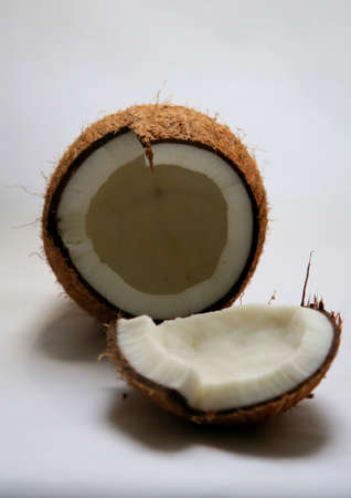 broken dry coconut.
