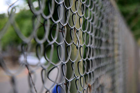 salvador, bahia, brazil january 4, 2021: protective screen made with steel screen is seen on a wall in the city of Salvador.の写真素材