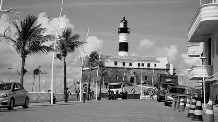 salvador, bahia, brazil - december 14, 2020: view of the Santo Antonio fort, better known as Farol da Barra, in the city of Salvador.のeditorial素材