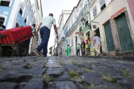 salvador, bahia / brazil - april 10, 2017: People are seen in the Pelourinho region. The place is...