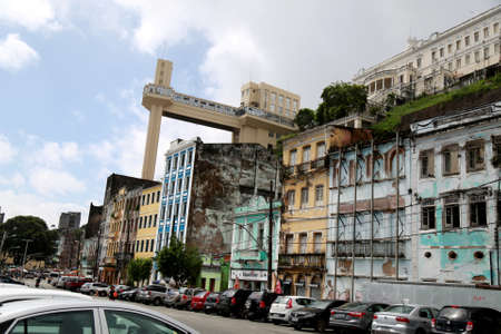 salvador, bahia / brazil - september 20, 2016: View of the Lacerda Elevator in Cairu Square in the...