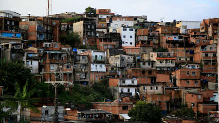 salvador, bahia / brazil - december 17, 2019: View of slum dwellings in the neighborhood of...