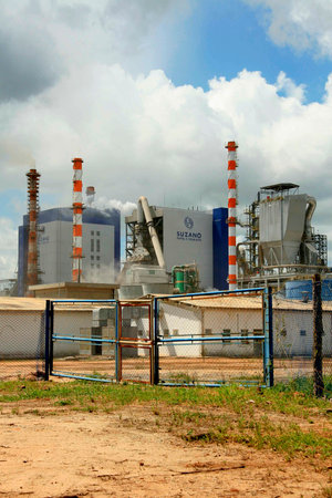 MUCURI, BAHIA / BRAZIL - June 16, 2010: Suzano Pulp and Paper mill in the city of Mucuri.