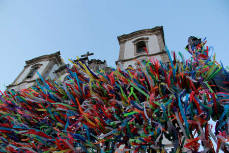 salvador, bahia / brazil - septembre 22, 2012: tapes are seen at the Bonfim Church in the city of Salvador.のeditorial素材