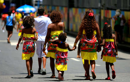 salvador, bahia / brazil - march 3, 2014: Children are seen in the Campo Grande neighborhood during...