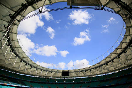 salvador, bahia, brazil - february 15, 2021: coverage of the Fonte Nova Arena in the city of Salvador.のeditorial素材
