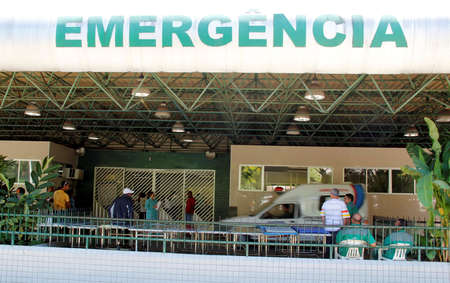 salvador, bahia / brazil - march 31, 2017: View of the emergency of the State General Hospital (HGE) in Salvador. The health unit is administered by the Govarno da Bahia.のeditorial素材