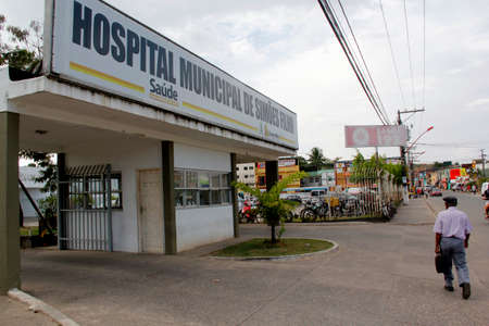 simoes filho, bahia / brazil - january 21, 2013: Municipal Hospital of Simoes Filho. The place is public care by the Unified Health System (SUS).のeditorial素材