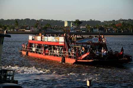 porto Seguro, bahia / brazil - june 11, 2010: ferry transports vehicles and passengers from Porto...