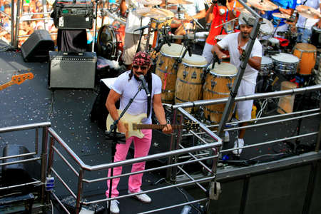salvador, bahia / brazil - march 4, 2014: the singer Bell Marques is seen during a performance at...