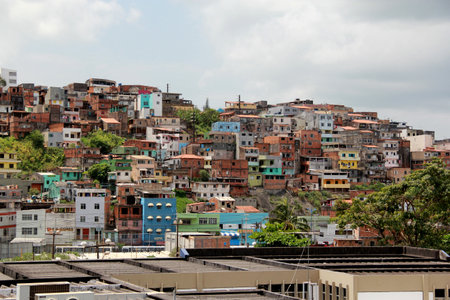 salvador, bahia / brazil - december 11, 2012: favela is seen in the Pernambues region in the city of...