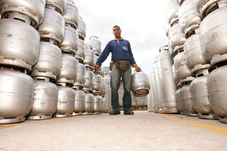eunapolis, bahia / brazil - march 16, 2010: view of gas kitchen resale in the city of Eunapolis.のeditorial素材