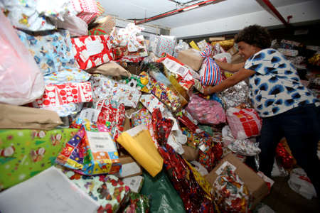 salvador, bahia / brazil - december 13, 2017: letter written by poor children for the Post Office Christmas Campaign in the city of Salvador.のeditorial素材