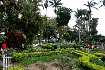 vitoria da conquist, bahia / brazil - october 28, 2011: people are seen by the lake in Tancredo Neves square in the city of Vitoria da Conquista.のeditorial素材