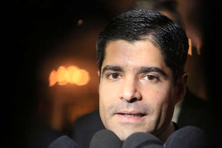 salvador, bahia / brazil - june 3, 2019: the mayor of Salvador ACM Neto is seen in the city of Salvador.のeditorial素材