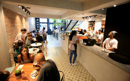 salvador, bahia / brazil - january 24, 2018: View of cafeteria in the city of Salvador.のeditorial素材