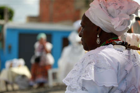 salvador, bahia / brazil - january 25, 2015: members of Candomble are seen during mass in honor of Sao Lazaro in the city of Salvador.のeditorial素材
