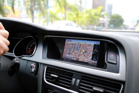 salvador, bahia / brazil - april 30, 2015: internal view of the controls of the Renault Duster vehicle, in the city of Salvador.のeditorial素材