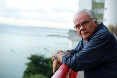 salvador, bahia / brazil - may 28, 2015: Zelito Viana, filmmaker and partner at Mapa Filmes, a company he founded with Glauber Rocha. He is seen in the city of Salvador.のeditorial素材