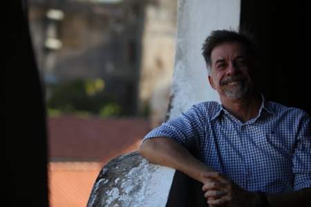 salvador, bahia / brazil - october 11, 2017: Fernando Guerreiro, theatrical director, is seen in the city of Salvador.のeditorial素材