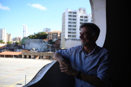 salvador, bahia / brazil - october 11, 2017: Fernando Guerreiro, theatrical director, is seen in the city of Salvador.のeditorial素材
