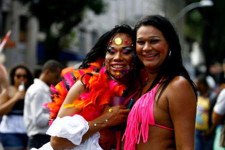salvador, bahia / brazil - september 8, 2013: people are seen during gay parade in the Campo Grande...