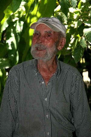 nova vicosa, bahia / brazil - September 3, 2009: Frans Krajcberg, artist and environmentalist, is seen at Sitio Natura in the city of Nova Vicosa.のeditorial素材