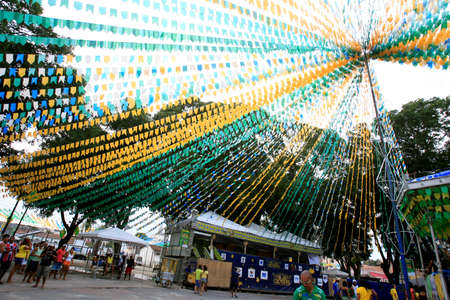 cachoeira, bahia / brazil - june 23, 2014: decoration view of Sao Joao in the city of Cachoeira.のeditorial素材