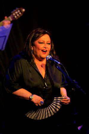 salvador, bahia / brazil - december 13, 2013: The singer Maria Creuza is seen during a performance in the city of Salvador.のeditorial素材