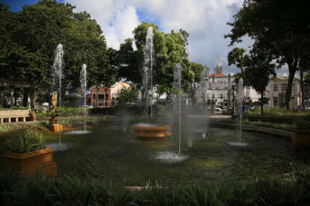 salvador, bahia / brazil - november 14, 2019: fountain in the Campo Grande square in the city of Salvador.のeditorial素材