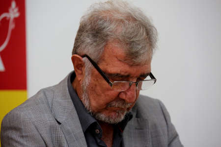salvador, bahia / brazil - december 11, 2017: Domingos Leonelli, a politician from Bahia, is seen during a press conference in the city of Salvador.のeditorial素材