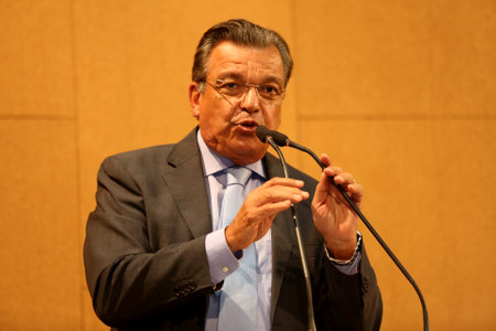 salvador, bahia / brazil - february 15, 2017: State Representative Targino Machado seen in the plenary of the Legislative Assembly of Bahia in the city of Salvador.のeditorial素材