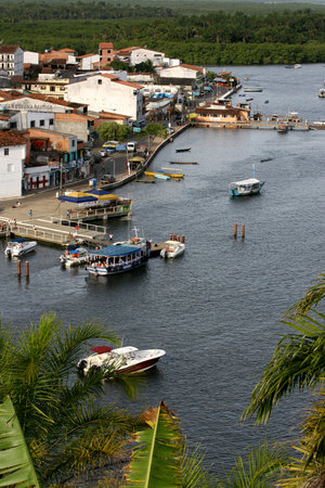 camamu, bahia / brazil - january 10, 2012: view of the Camamu Bay located in the lower south of Bahia, a region known as Costa do Dende.のeditorial素材