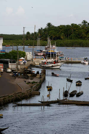 camamu, bahia / brazil - january 10, 2012: view of the Camamu Bay located in the lower south of Bahia, a region known as Costa do Dende.のeditorial素材