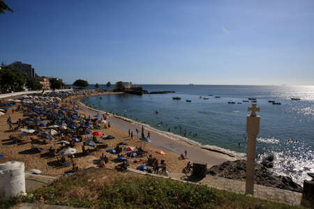 salvador, bahia, brazil - december 3, 2015: view of Porto da Barra beach in the city of Salvador.