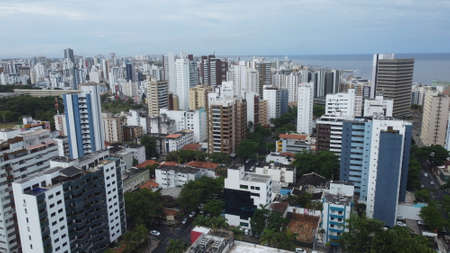 Salvador, Bahia, Brazil - October 21, 2021: View of middle-class residential buildings in the Pituba...