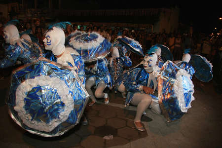 caravelas, bahia, brazil - february 22, 2009: Parade of the Irmaos Portela Samba School during the carnival of the city of Caravelas.のeditorial素材