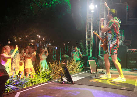mata de sao joÃ£o, bahia, brazil - february 26, 2022: singer Alexandre Peixe during a performance...