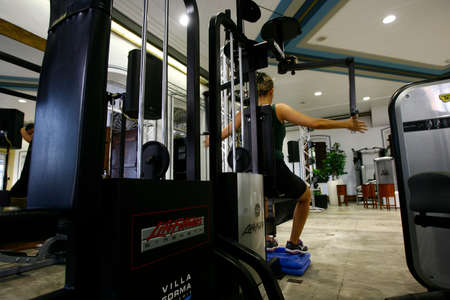 salvador, bahia, brazil - october 13, 2014: view of a gym and physical activity gym in the city of Salvador.のeditorial素材