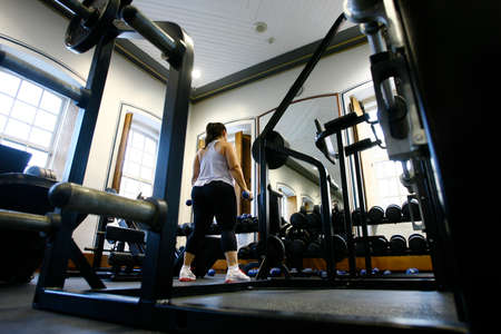 salvador, bahia, brazil - october 13, 2014: view of a gym and physical activity gym in the city of Salvador.のeditorial素材