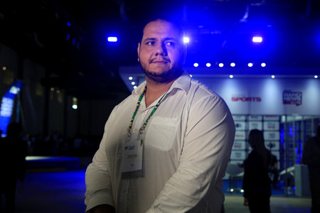 Salvador, Bahia, Brazil - March 20, 2022: Rafael Silva, "o Baby", judoka, during II Brazilian Olympic Congress in the city of Salvador.のeditorial素材