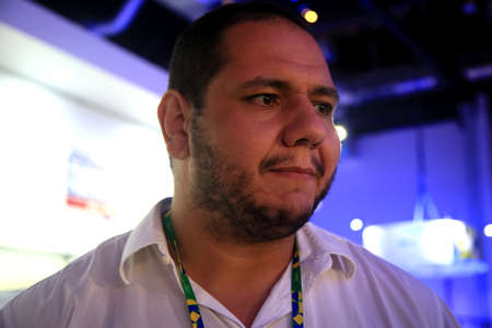 Salvador, Bahia, Brazil - March 20, 2022: Rafael Silva, "o Baby", judoka, during II Brazilian Olympic Congress in the city of Salvador.のeditorial素材