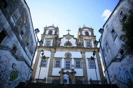 Salvador, Bahia, Brazil - March 25, 2022: Church of Santissimo Sacramento da Rua do Passo, in the Historic Center of Salvador.のeditorial素材