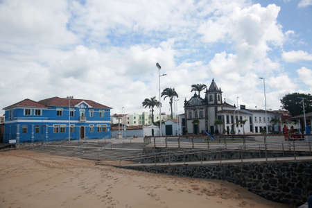 Salvador, Bahia, Brazil - March 28, 2022: Nossa Senhora de Boa Viagem church and Hospicio in the city of Salvador.のeditorial素材