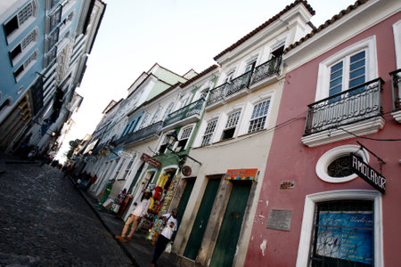 Salvador, Bahia, Brazil - September 21, 2016: Pelourinho, Historic Center of the city of Salvador.のeditorial素材