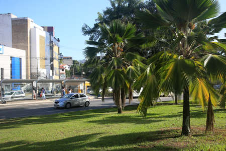 Salvador, Bahia, Brazil â€“ February 15, 2022: ccentral construction site on Avenida Antonio...