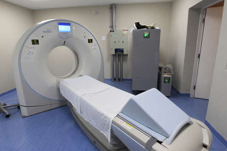 ilheus, bahia, brazil - may 24, 2022: computed tomography machine in a public hospital in the city of Ilheus.のeditorial素材