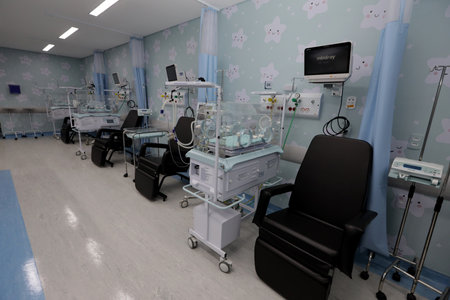 irece, bahia, brazil - march 17, 2024: Children's intensive care unit of a public hospital in the city of Irece.のeditorial素材