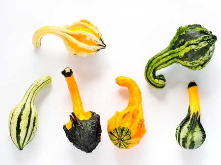 Decorative striped pumpkins